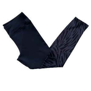 ADIDAS AEROREADY BLACK PATTERNED LEGGINGS SIZE XL